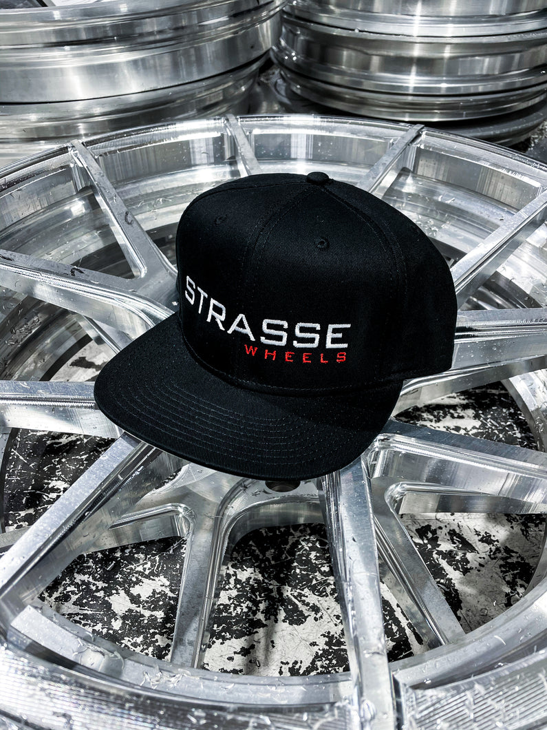Strasse Wheels Black Snapback Hat